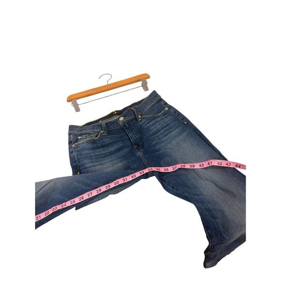 7 For All Mankind Dark Wash Dojo Flare Jeans Womens Size 29 - Picture 9 of 9